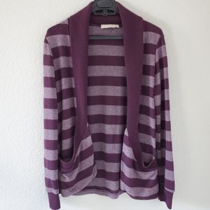 Lush striped longsleeve open cardigan